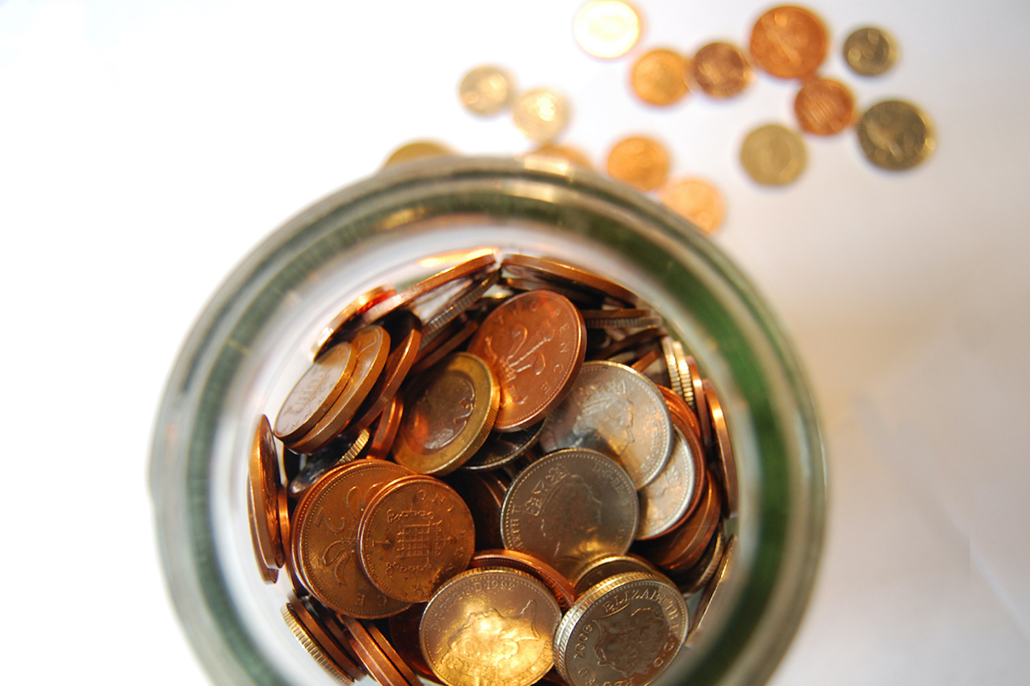 A jar of coins